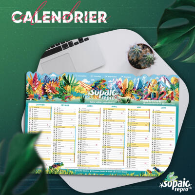 Calendrier bancaire mural